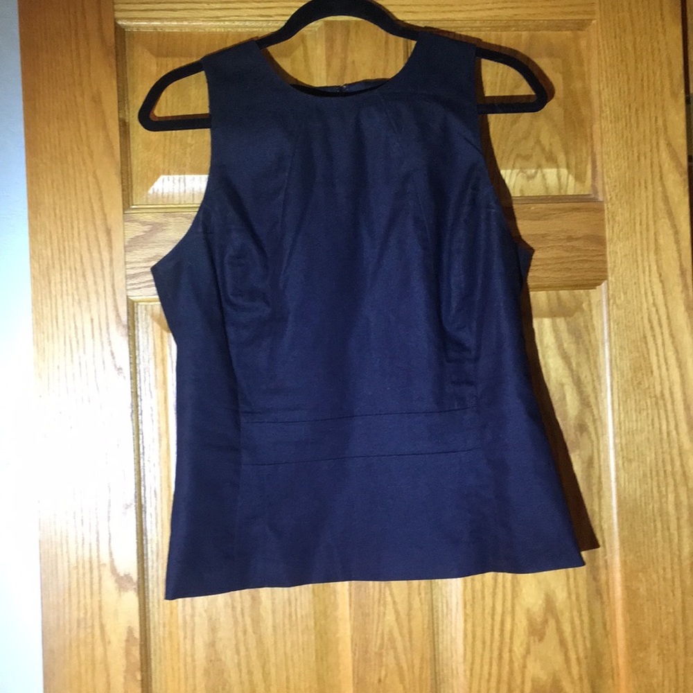 Dark Blue Zip Up Banana Republic Blouse
